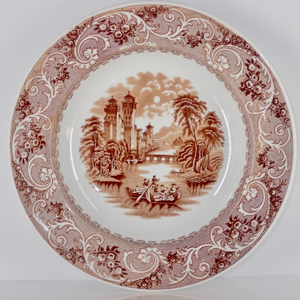 Rare Brown Westhead Moore & Co Rhine Bowl 1890-1904 Antique B-WM & Co Germany